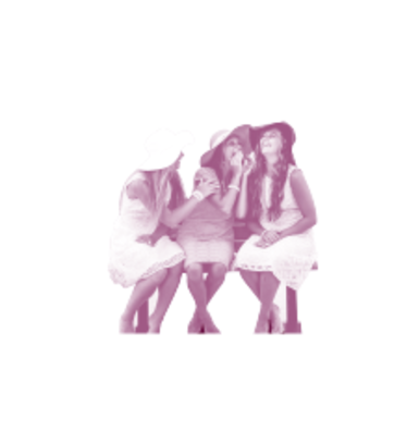 Meisjes-op-een-bankje